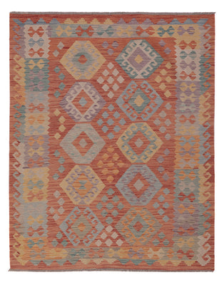Kelim Rug - Splash - 190 x 152 cm - multicolored