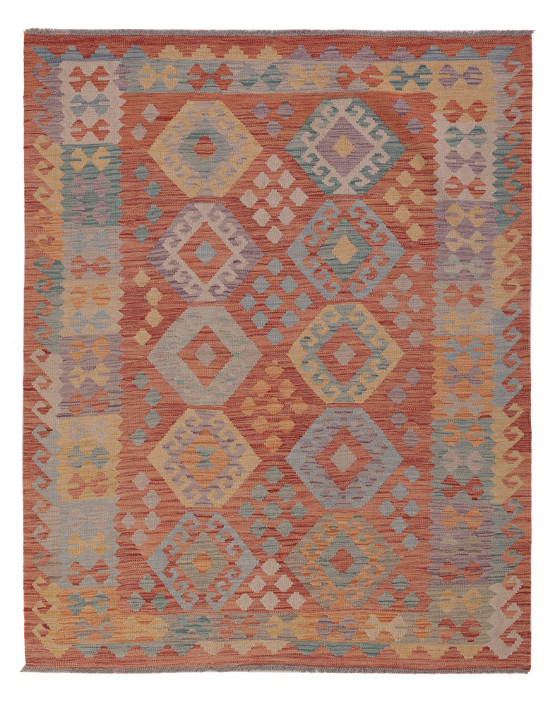 Kelim Rug - Splash - 190 x 152 cm - multicolored
