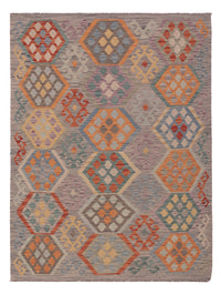 Kelim Rug - Splash - 199 x 154 cm - multicolored
