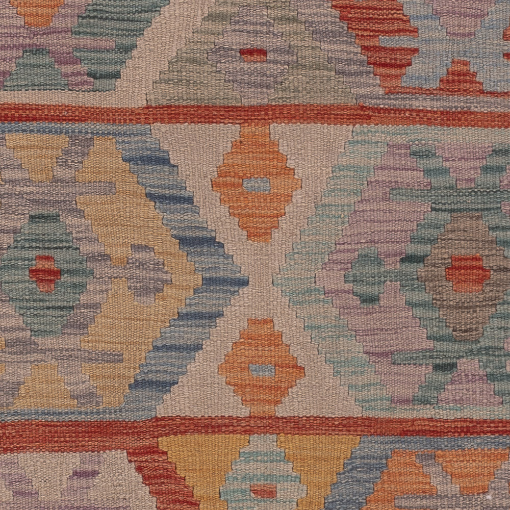 Kelim Rug - Splash - 202 x 150 cm - multicolored