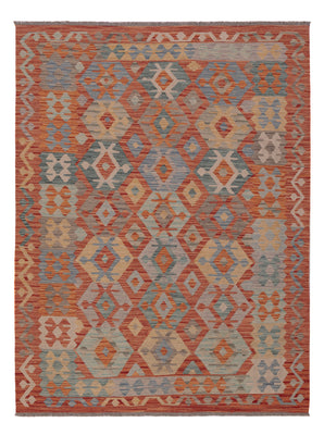 Kelim Rug - Splash - 198 x 152 cm - multicolored