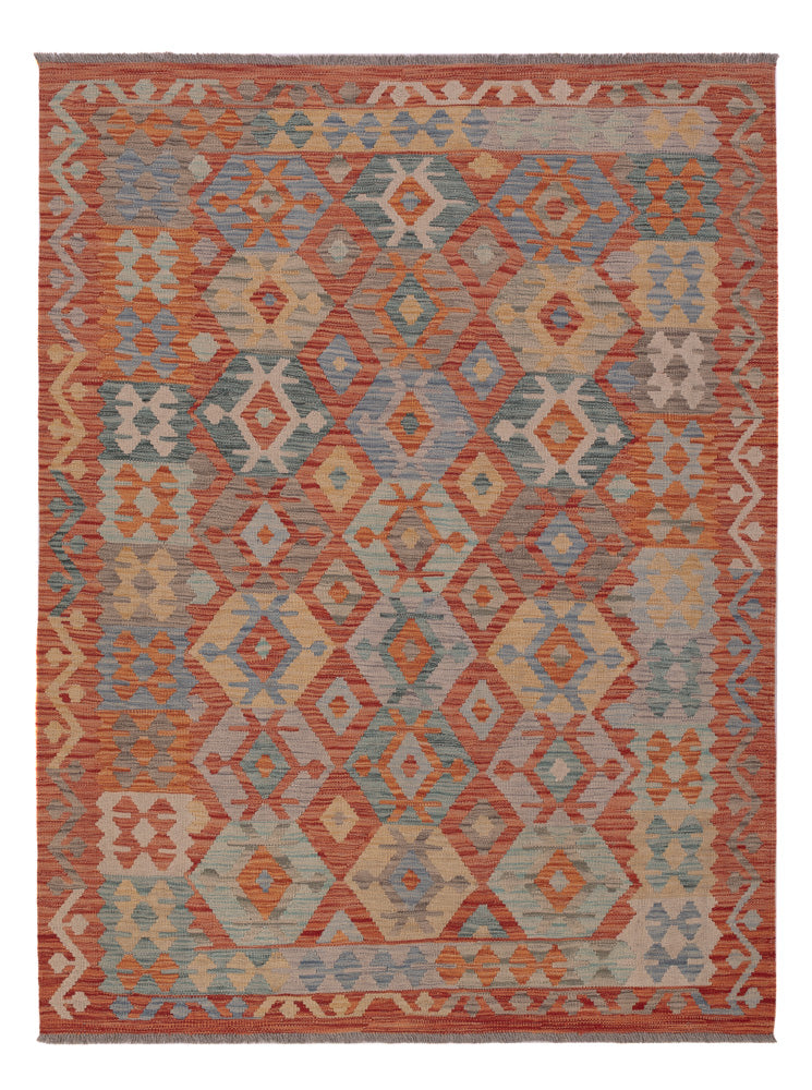 Kelim Rug - Splash - 198 x 152 cm - multicolored