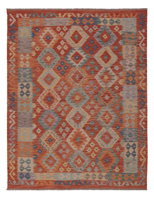Kelim Rug - Splash - 198 x 154 cm - multicolored