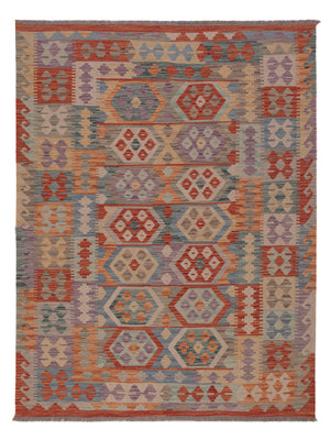 Kelim Rug - Splash - 192 x 146 cm - multicolored