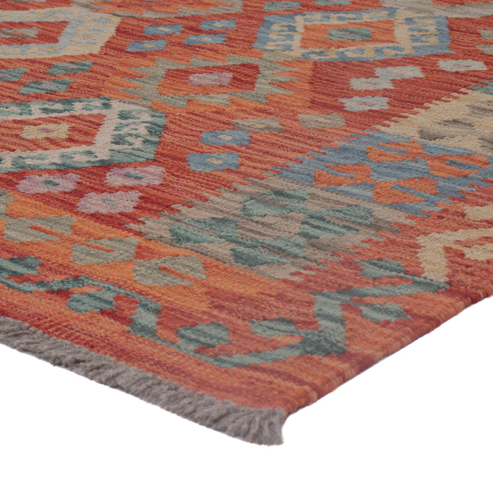Kelim Rug - Splash - 198 x 151 cm - multicolored
