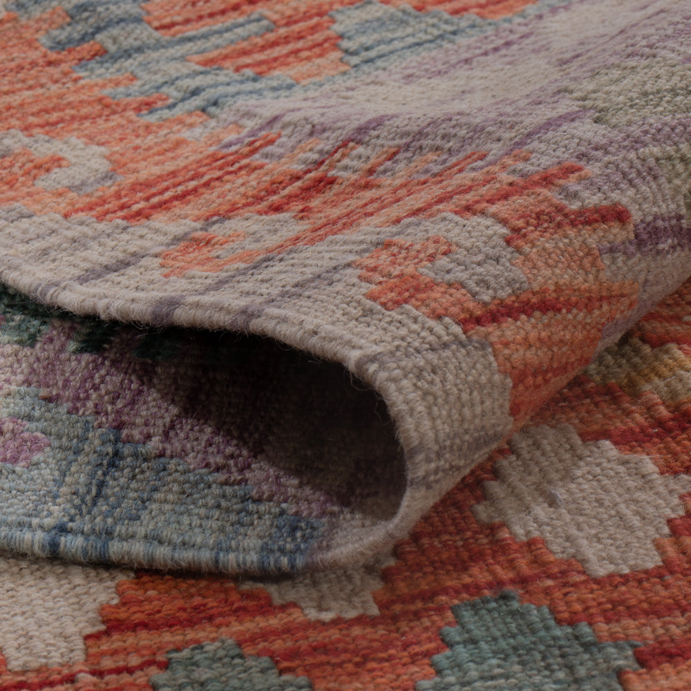 Kelim Rug - Splash - 192 x 150 cm - multicolored