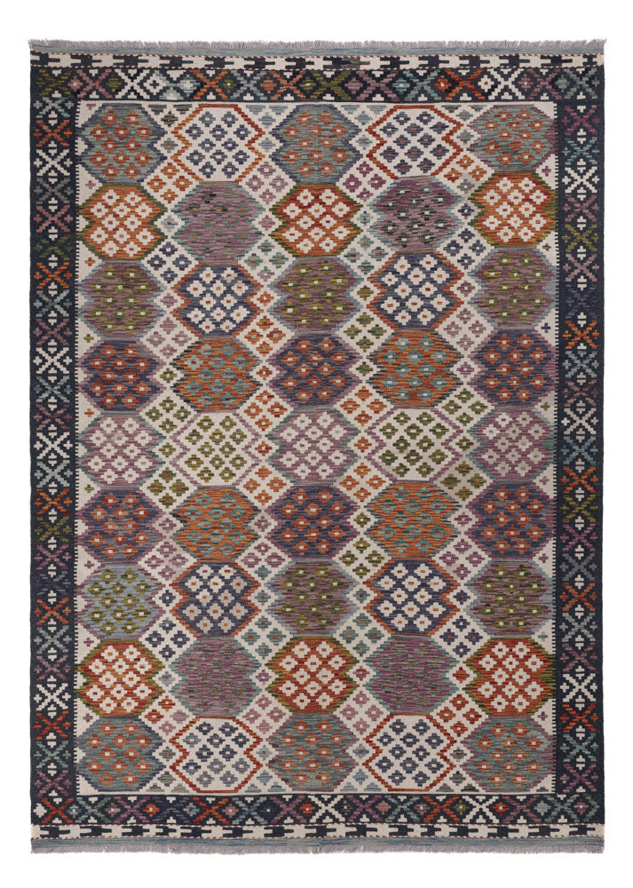 Kelim Rug - Splash - 291 x 207 cm - multicolored