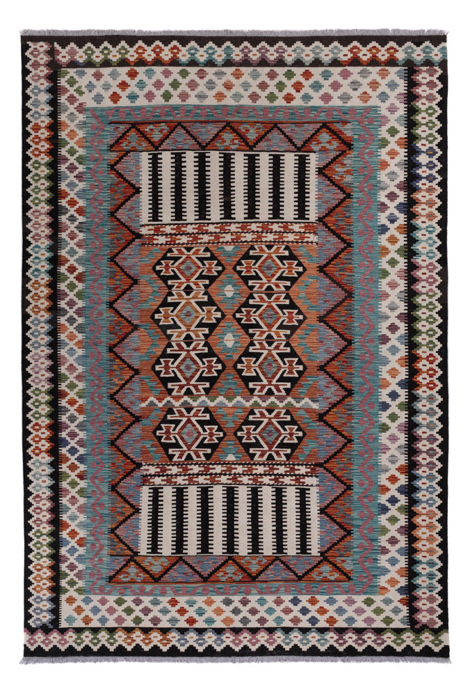 Kelim Rug - Splash - 297 x 203 cm - multicolored