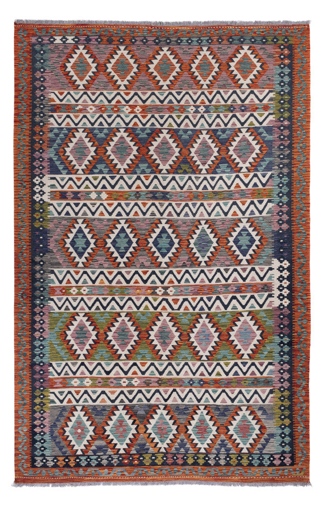 Kelim Rug - Splash - 315 x 203 cm - multicolored