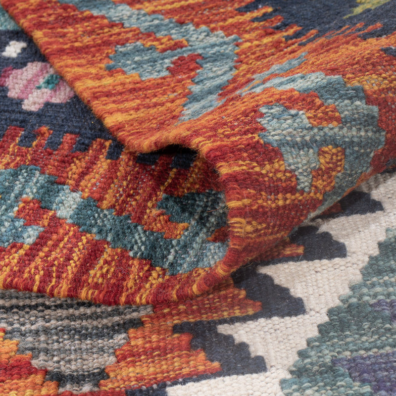 Kelim Rug - Splash - 315 x 203 cm - multicolored