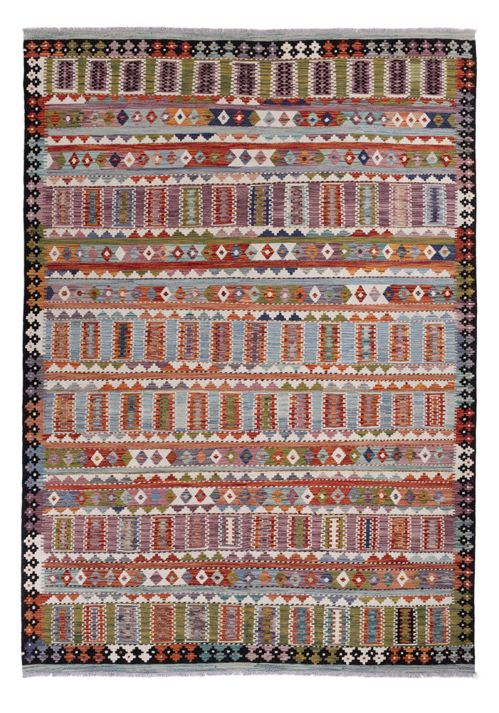 Kelim Rug - Splash - 298 x 204 cm - multicolored