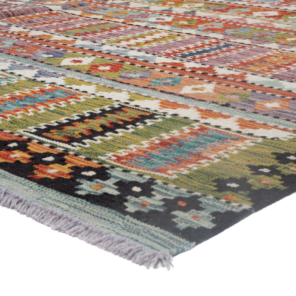 Kelim Rug - Splash - 298 x 204 cm - multicolored