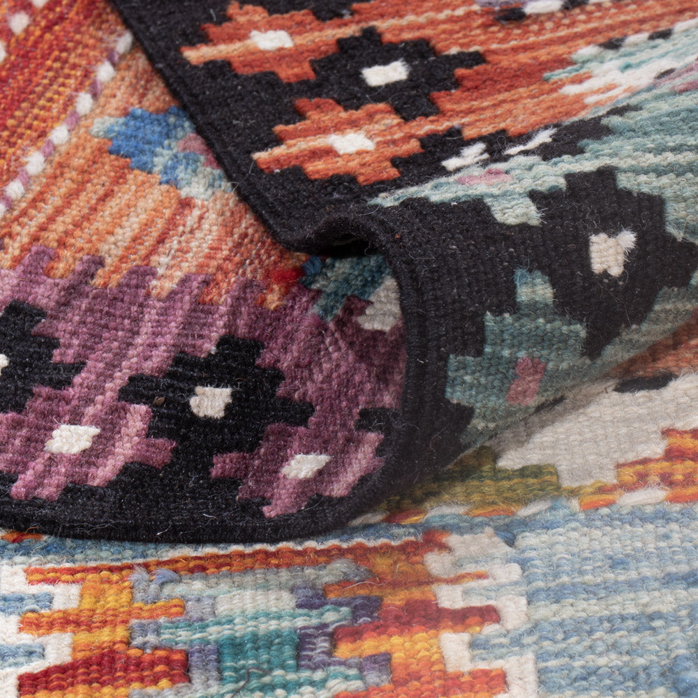 Kelim Rug - Splash - 298 x 204 cm - multicolored