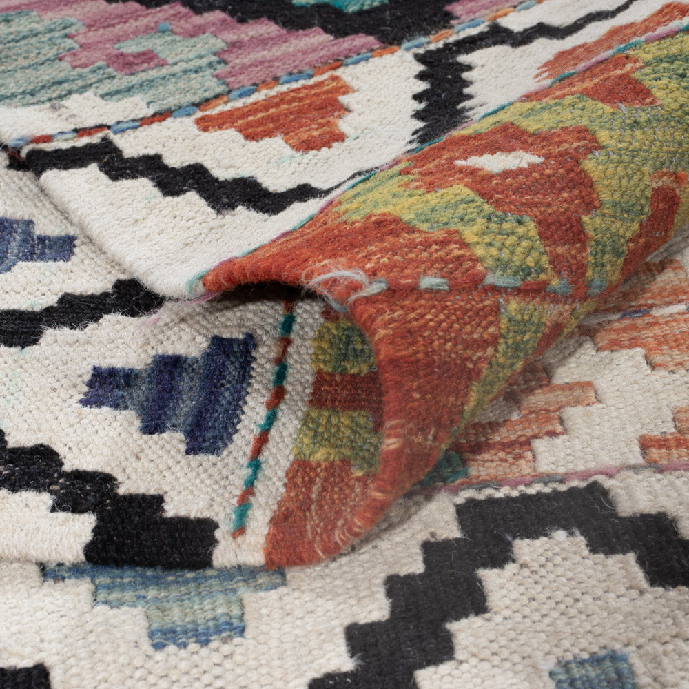 Kelim Rug - Splash - 236 x 176 cm - multicolored