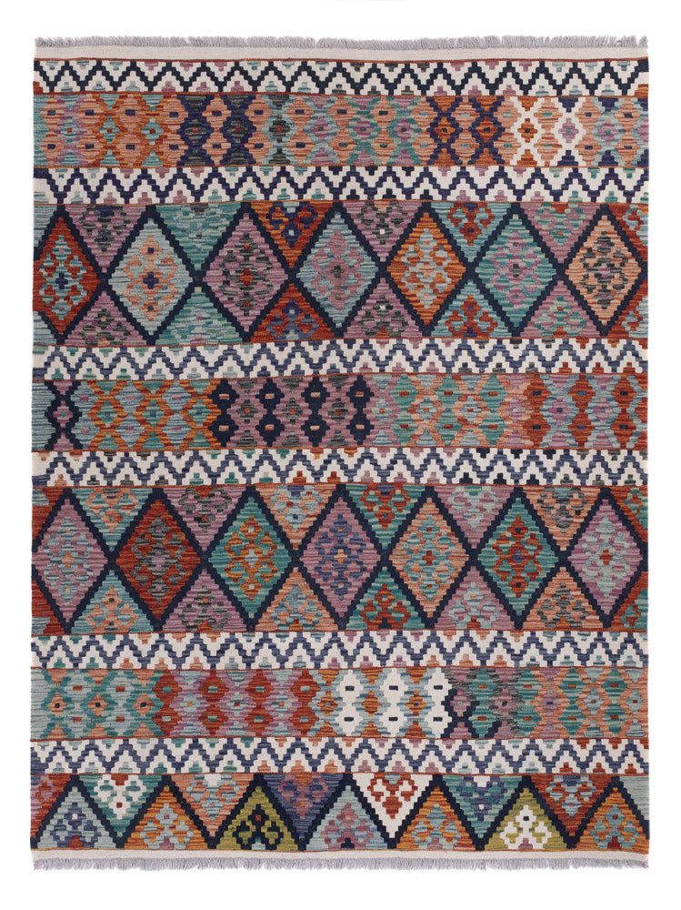 Kelim Rug - Splash - 241 x 185 cm - multicolored