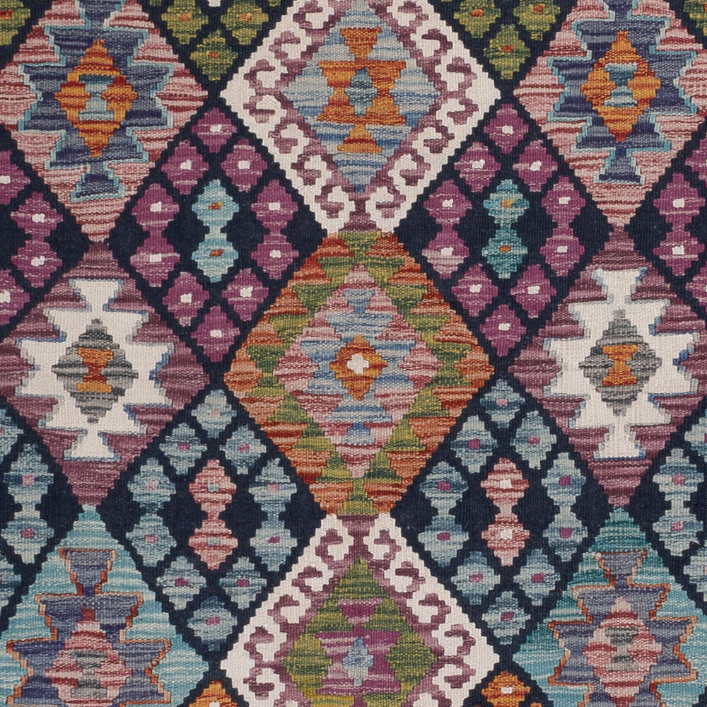 Kelim Rug - Splash - 252 x 177 cm - multicolored