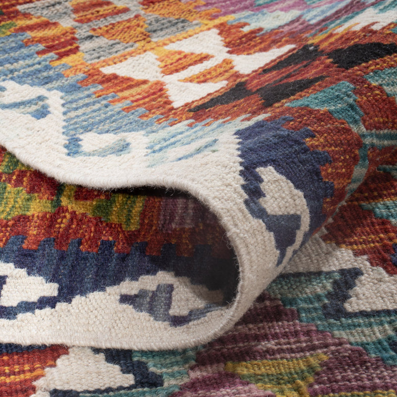 Kelim Rug - Splash - 253 x 167 cm - multicolored