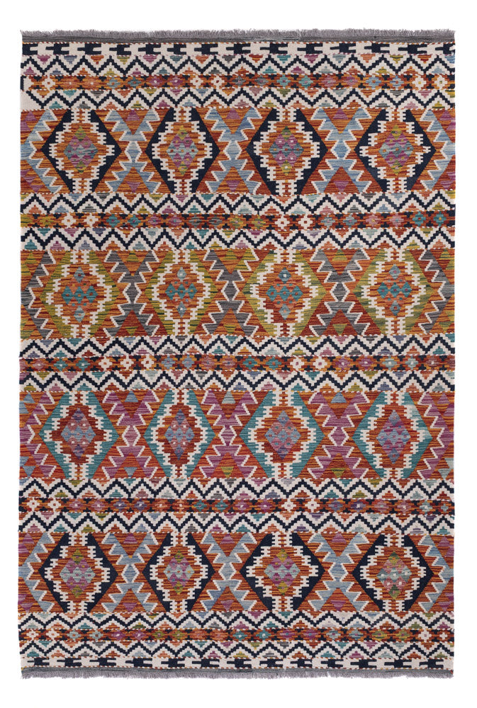 Kelim Rug - Splash - 256 x 175 cm - multicolored