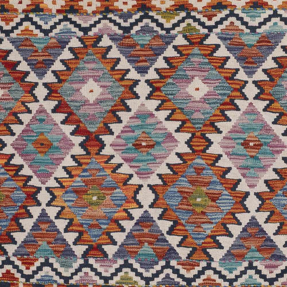 Kelim Rug - Splash - 253 x 176 cm - multicolored