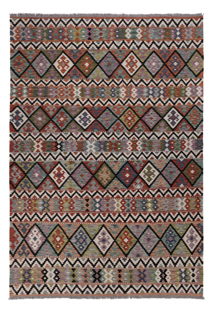 Kelim Rug - Splash - 287 x 197 cm - multicolored
