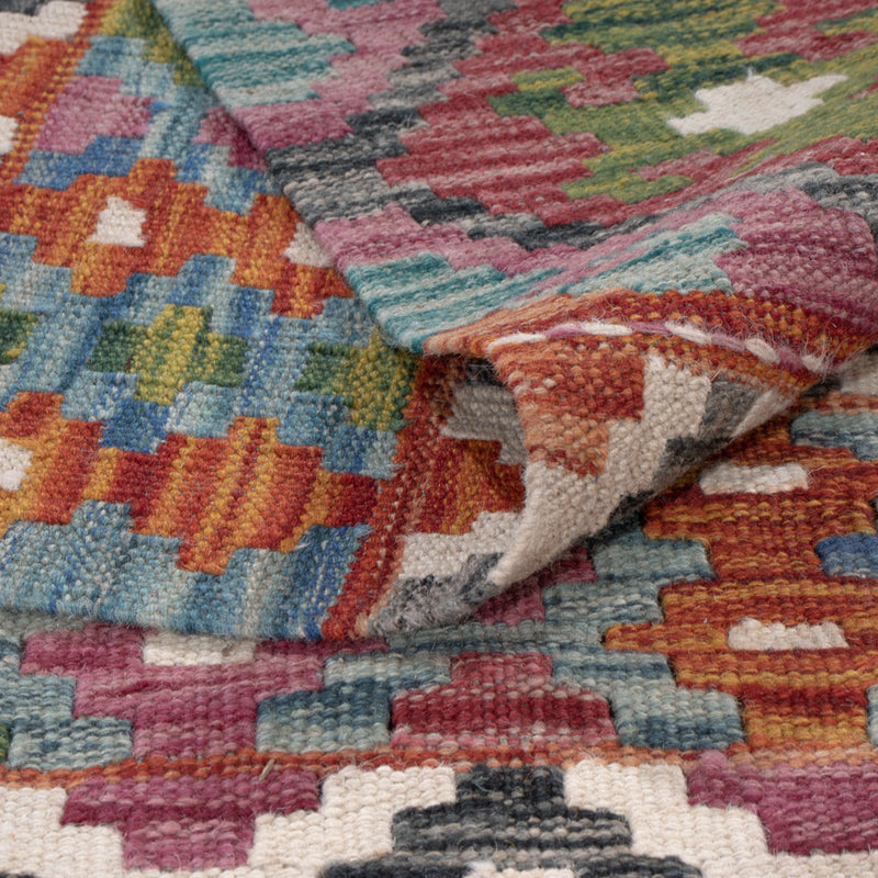 Kelim Rug - Splash - 294 x 206 cm - multicolored