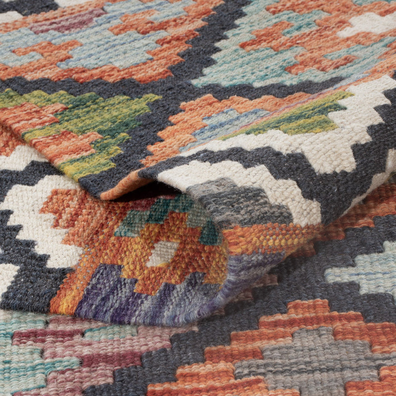 Kelim Rug - Splash - 244 x 185 cm - multicolored