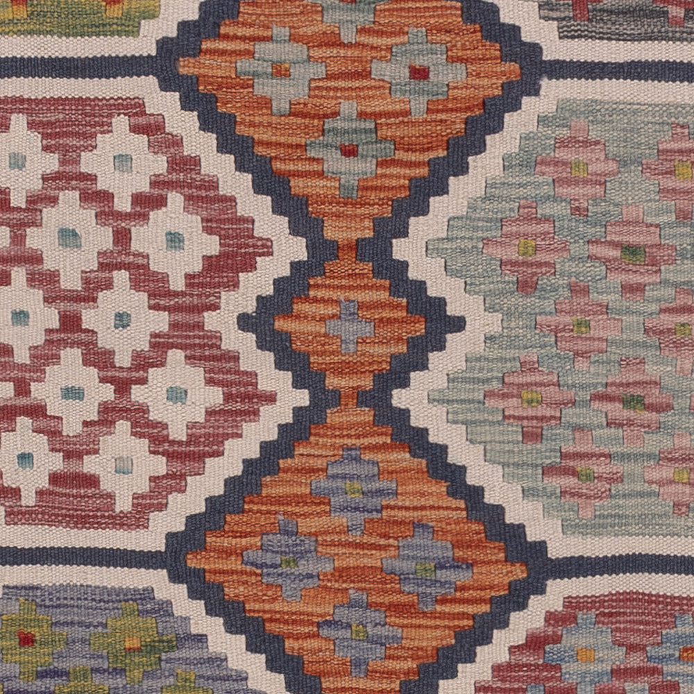 Kelim Rug - Splash - 192 x 155 cm - multicolored