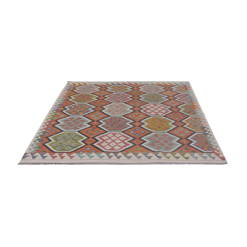 Kelim Rug - Splash - 192 x 155 cm - multicolored