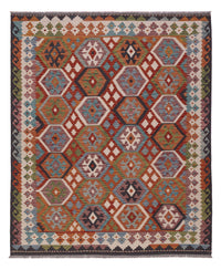 Kelim Rug - Splash - 192 x 157 cm - multicolored