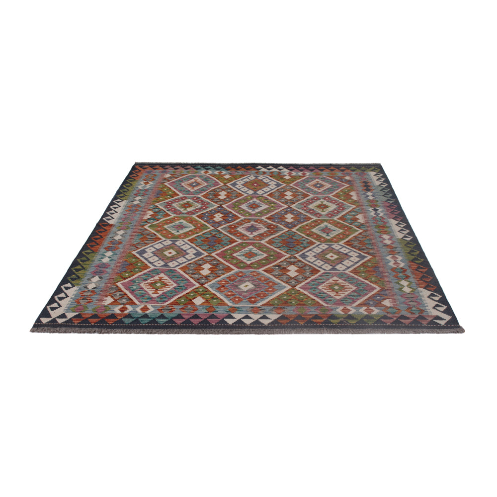 Kelim Rug - Splash - 205 x 165 cm - multicolored