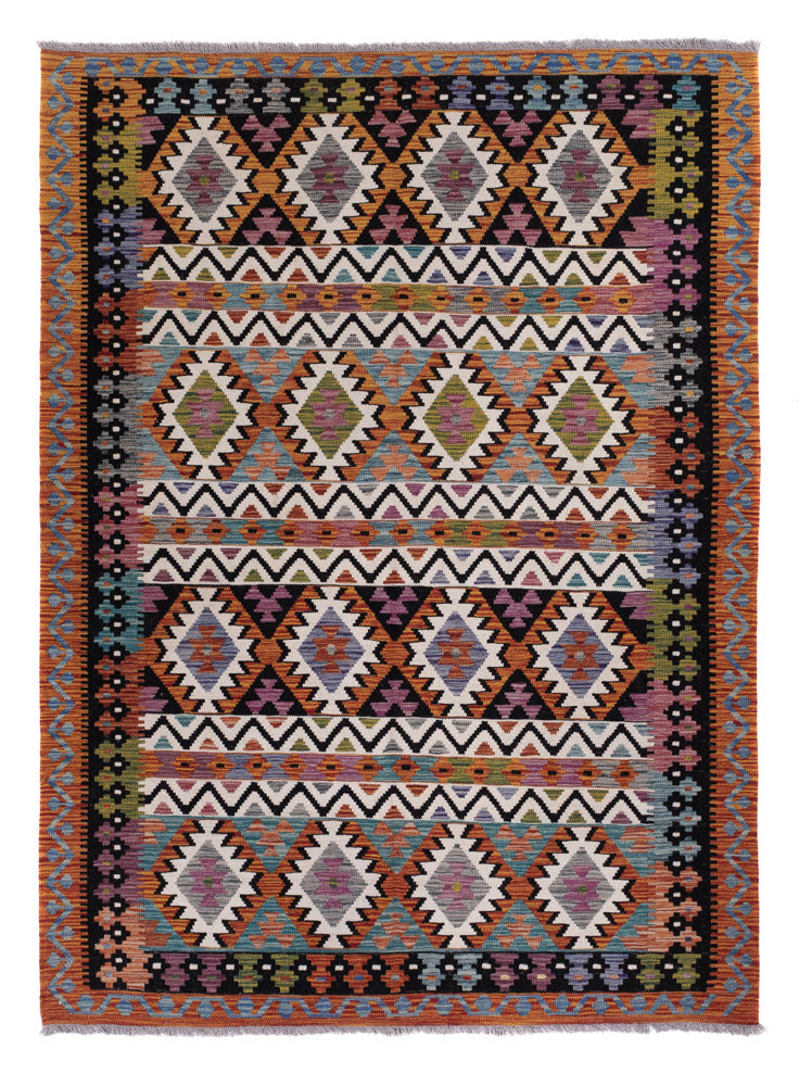 Kelim Rug - Splash - 245 x 178 cm - multicolored