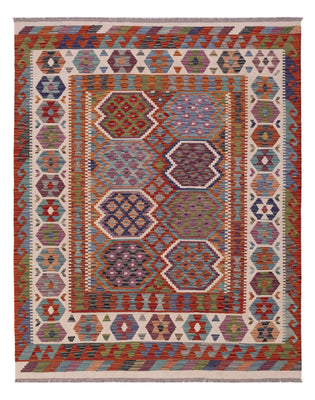 Kelim Rug - Splash - 195 x 158 cm - multicolored