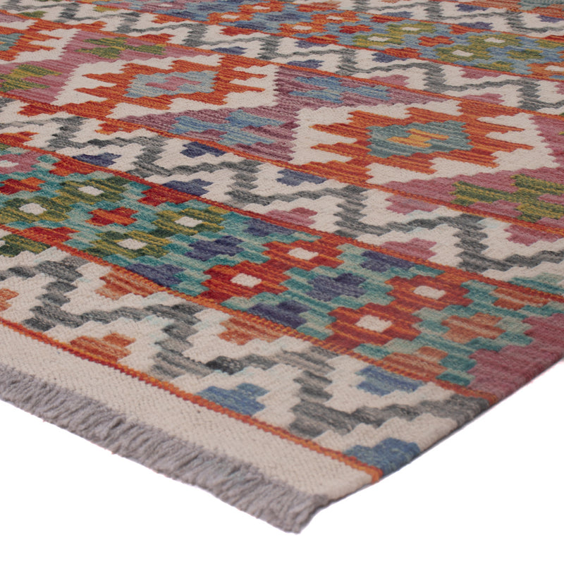 Kelim Rug - Splash - 202 x 151 cm - multicolored