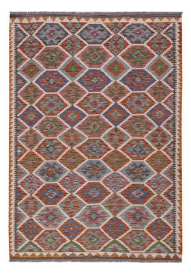 Kelim Rug - Splash - 204 x 146 cm - multicolored
