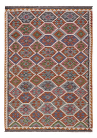 Kelim Rug - Splash - 204 x 146 cm - multicolored
