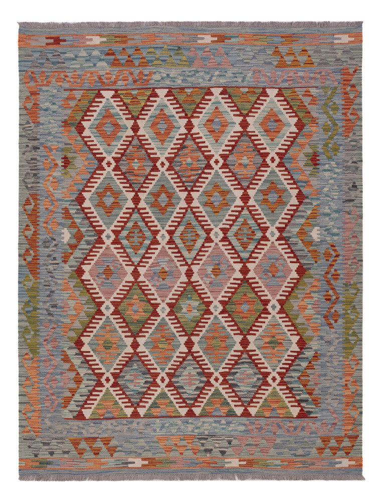 Kelim Rug - Splash - 195 x 154 cm - multicolored
