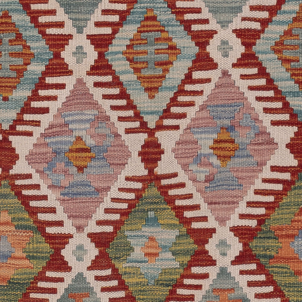 Kelim Rug - Splash - 195 x 154 cm - multicolored