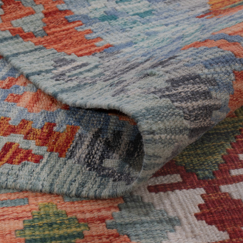 Kelim Rug - Splash - 195 x 154 cm - multicolored