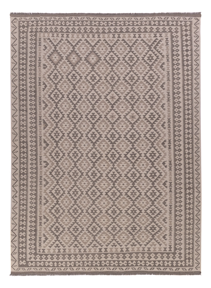 Kelim Rug - Splash - 356 x 252 cm - light grey