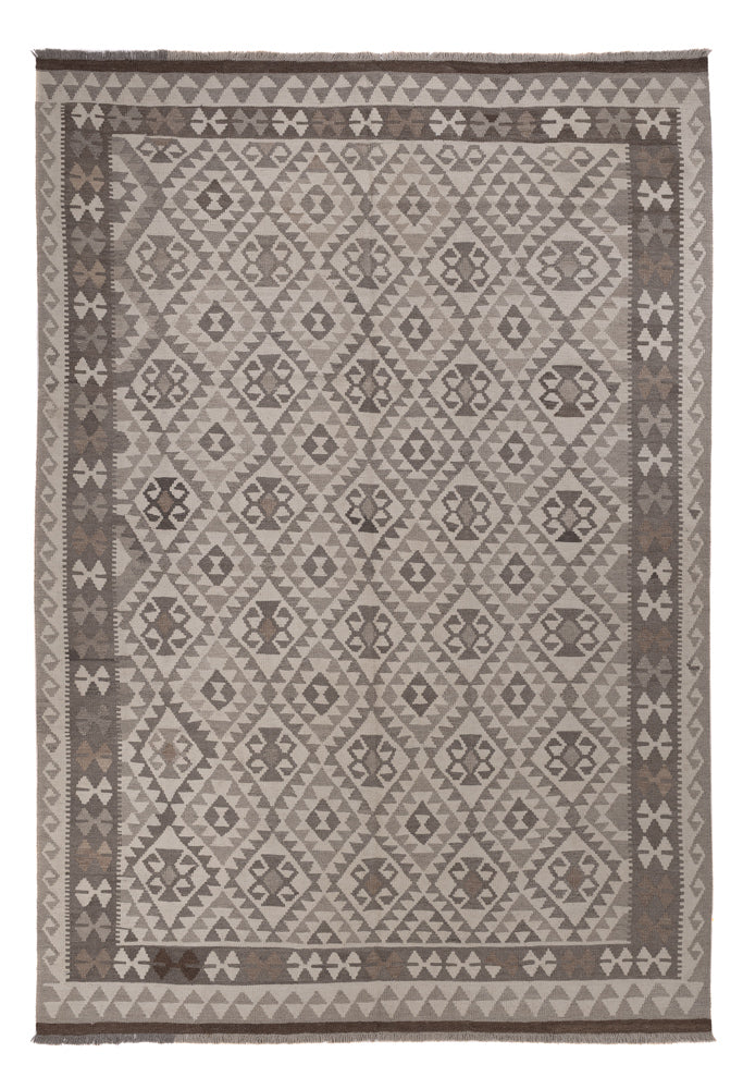 Kelim Rug - Splash - 297 x 206 cm - light grey