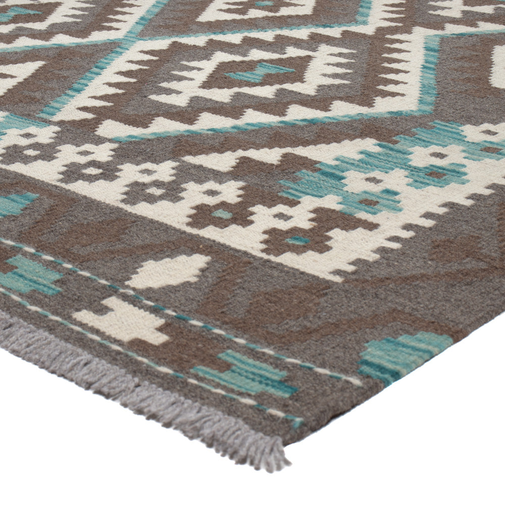 Kelim Rug - Splash - 300 x 204 cm - dark grey