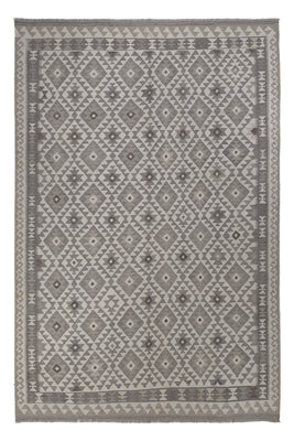 Kelim Rug - Splash - 294 x 203 cm - light grey