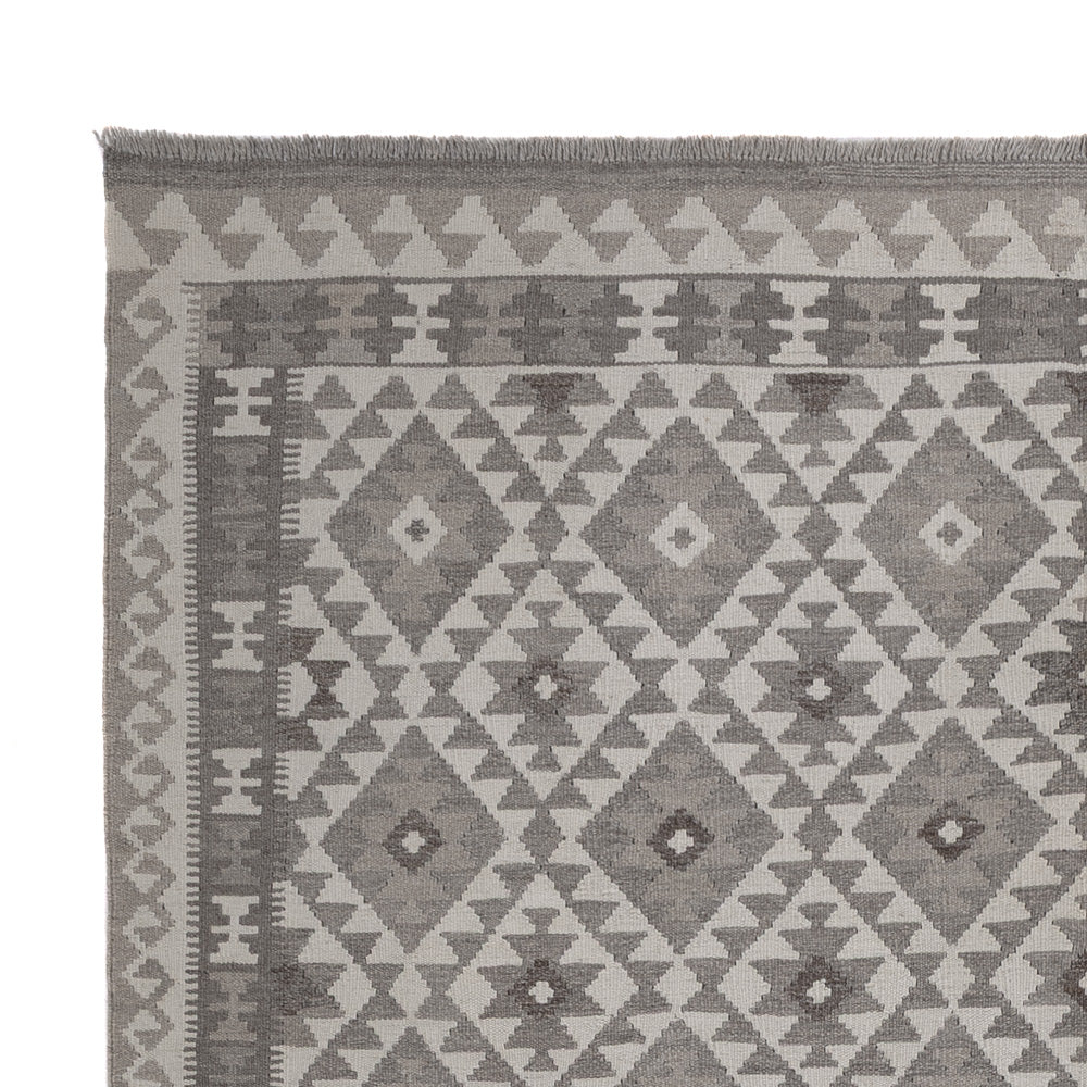 Kelim Rug - Splash - 294 x 203 cm - light grey
