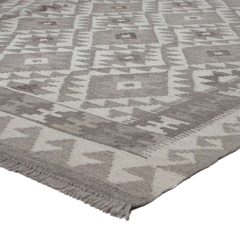 Kelim Rug - Splash - 294 x 203 cm - light grey