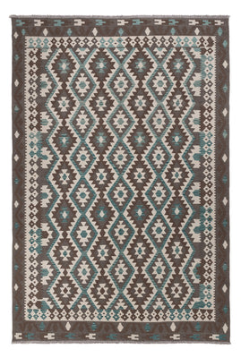 Kelim Rug - Splash - 294 x 197 cm - dark grey