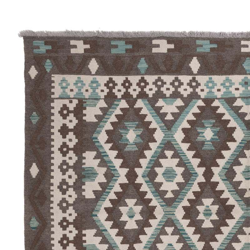 Kelim Rug - Splash - 294 x 197 cm - dark grey