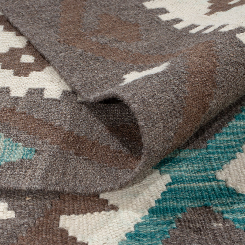 Kelim Rug - Splash - 294 x 197 cm - dark grey