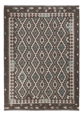 Kelim Rug - Splash - 286 x 206 cm - dark grey