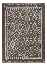Kelim Rug - Splash - 286 x 206 cm - dark grey