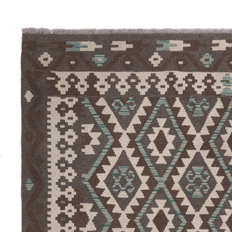 Kelim Rug - Splash - 286 x 206 cm - dark grey